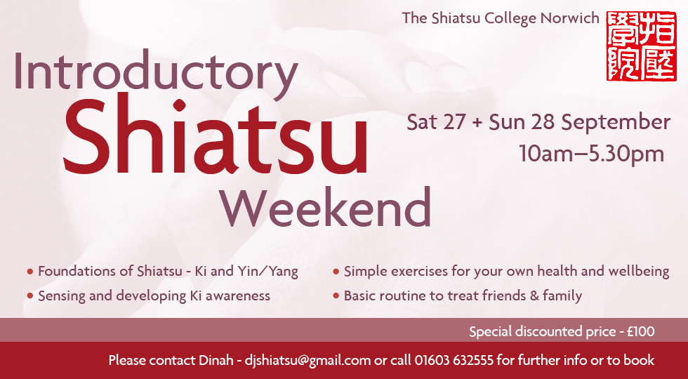 Shiatsu Introductory Weekend September 2014