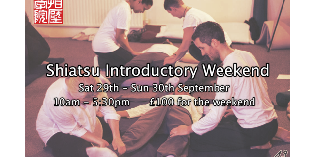 Shiatsu Introductory Weekend 2018-09